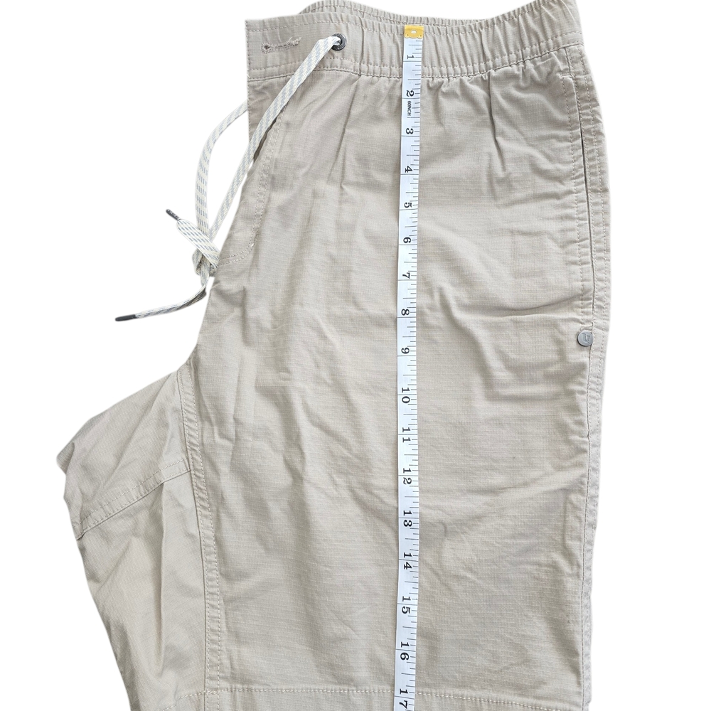 Vuori Khaki Elastic Waist Shorts - Picture 4 of 6